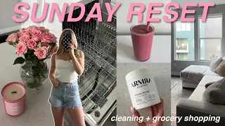 SUNDAY RESET 🫧 cleaning my apartment, laundry, grocery shopping & meal prepping!