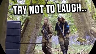 Try not to laugh.. Airsoft Sniper REFUSES to Shoot Girls!!! #Shorts