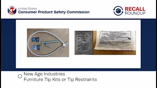 CPSC Recall RoundUp  - Plastic New Age Furniture Tip-over Restraint Kits