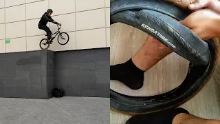 День BMX'ера  How to как забортовать 2 покрышки в одну, дропнул с арены