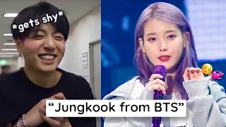 BTS Jungkook REACTS To IU Talking ABOUT HIM!