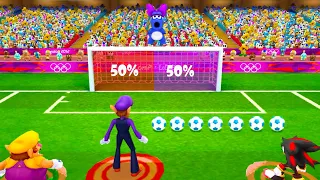 Mario and Sonic At The Olympic Games 2012 Football Team Waluigi vs Team Bowser & Mario