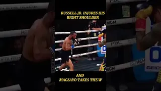 MARK MAGSAYO SLOW MOTION GETS INJURED GARY RUSSEL JR. #shorts #wbc championship belt #featherweight