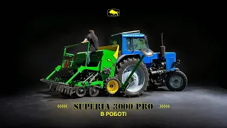 Навісна сівалка Superia 3000 Pro в роботі