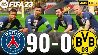 FIFA 23 -MESSI, RONALDO, MBAPPE, NEYMAR, HAALAND ! ALL STAR  |PSG 90-0 DORTMUND ! UCL FINAL !