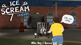 Ice Scream 7 Friends lis Fan Made Gameplay With Boris Captured Mike Ending || Ice Scream 7 Gameplay