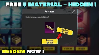 NEW TRICK 😍😍 Free Direct 5 Material In Pubg | How To Get Free Materials In Pubg Mobile!