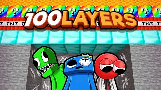 100 Layers Underground with RAINBOW FRIENDS!