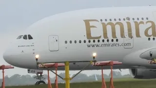 EXTREME BAD WEATHER plane spotting UP CLOSE at Birmingham Airport [BHX/EGBB]