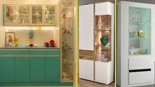 Stylish Kitchen Crockery unit designs, Modern Dining cabinet design ideas, Crockery Cabinet