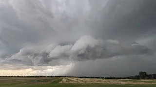 Starke Gewitter - Zelle mit Hagel - Unwetter in Sachsen-Anhalt