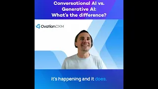 What is the difference between conversational AI and generative AI?