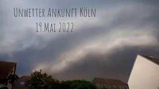 Unwetter Ankunft Köln 19. Mai 2022 - Zeitraffer