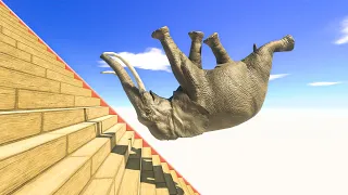 Falling Down the Stairs Challenge - Animal Revolt Battle Simulator
