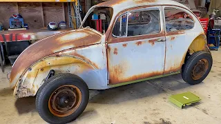 Restoration VW Beetle - Rear Quarter  Panel - Metal Work!