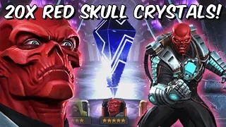 20x 5 Star Red Skull & Ghost Featured Crystal Opening! - Marvel Contest Of Champions