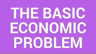 The basic economic problem