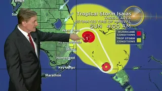 Tracking Isaias Which Weakened To Tropical Storm Saturday While Approaching Florida