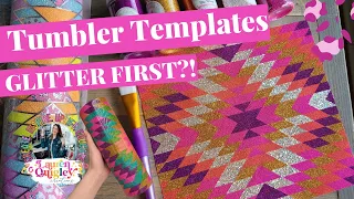 Tumbler Template- Glitter first? Tumbler tutorial