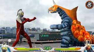 Ultraman Seven vs Vakhisim gameplay for psp (Ultraman Fighting Evolution 0)