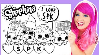 Coloring Shopkins Kooky Cookie, Poppy Corn, Lippy Lips & Cheeky Chocolate Jumbo Coloring Pages