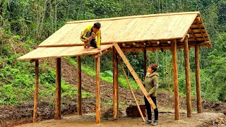 FULL VIDEO: 45 days building a wooden cabin . From start to finish