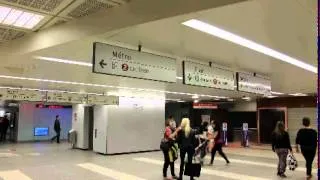 Lille; Transpole metro line 2 announcement for station Gare Lille Flandres (20140707)