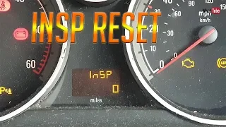 INSP Reset Opel Vauxhall Corsa Astra Zafira Vectra Meriva How To DIY