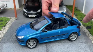 1:18 Peugeot 206 CC with workable roof, bleu recife - Gate [Unboxing]