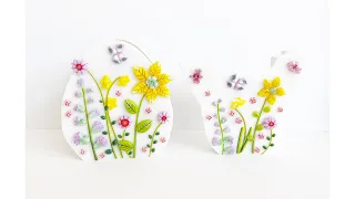 Fused Glass Floral Chicken and Egg Box
