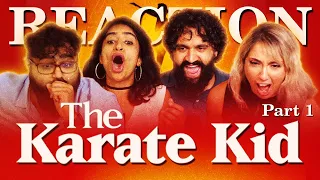 Our FIRST TIME watching The Karate Kid! Part 1 of 2 - Group Reaction