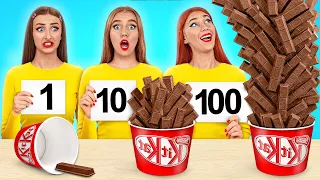 100 Capas de Alimentos Desafío | Mukbang por Multi DO Challenge