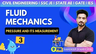 Day 3 | FLUID MECHANICS | Properties of Fluid | SSC JE 2023 PAPER 1 | State AEN | SANDEEP JYANI