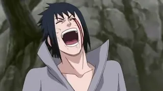 Sasuke laughs but...