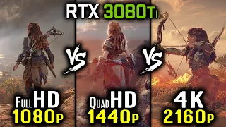 Horizon Forbidden West - 1080p vs 1440p vs 2160p 4K - RTX 3080 Ti Benchmark + XeSS, DLSS, FSR 2.2