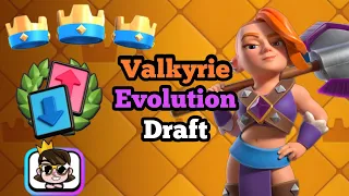 Clash Royale: Valkyrie Evolution Draft Gameplay(UNDEFEATED🥱💯)