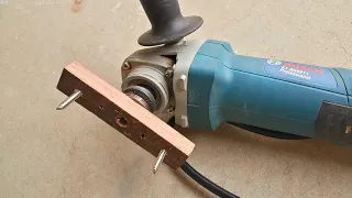 How To Cutting Big Hole Saw For Wood To Angle Grinder Without Bits