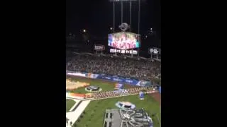 2014 Stadium Series Kings vs Ducks Dodger Stadium intro