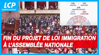 le projet de loi immigration est rejeté par les députés à l'Assemblée nationale - 11/12/2023