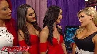 Natalya slaps Brie Bella: Raw, August 5, 2013