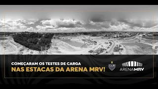 Evolução das obras - 06/02/2021 - Começaram os testes de carga nas estacas da Arena MRV!