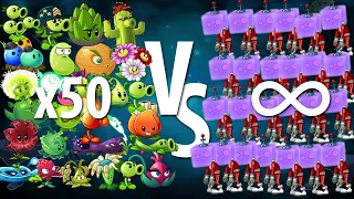 PvZ 2 Challenge - All Plants Max Level VS Unlimited Holo Head Zombie - Who will survive?