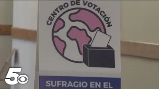 Salvadorans living abroad vote in El Salvador's general election at Springdale polling site