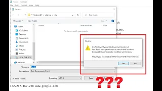 Unable to save changes to Hosts file | Issue Resolved |
