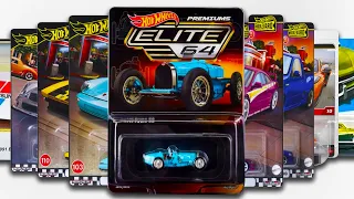 Showcase - Hot Wheels Elite64 64 Bugatti Type 59, Boulevard Complete Series, Premium Boxset & More.