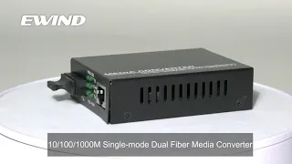 10/100/1000M Single Mode Dual Fiber Media Converter