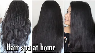 DIY hair spa at home using only Natural ingredients | Smooth and shining hair remedy | Salon style