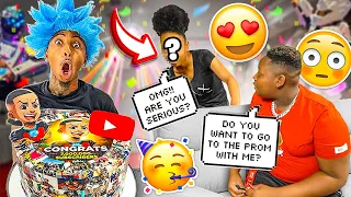 We Rented Out The SKATING RINK For The 7M SUB PARTY🛼 & BIG TORY Asked HIS CRUSH To BE PROM DATE! 😍