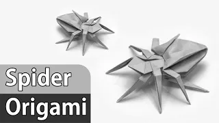 How to fold a spider🕷 with paper origami ; Traditional method, Spider Origami