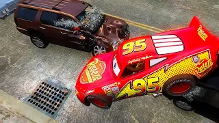 Crazy Lightning McQueen Crashes - GTA 4 Real Car Crashes Ep.33